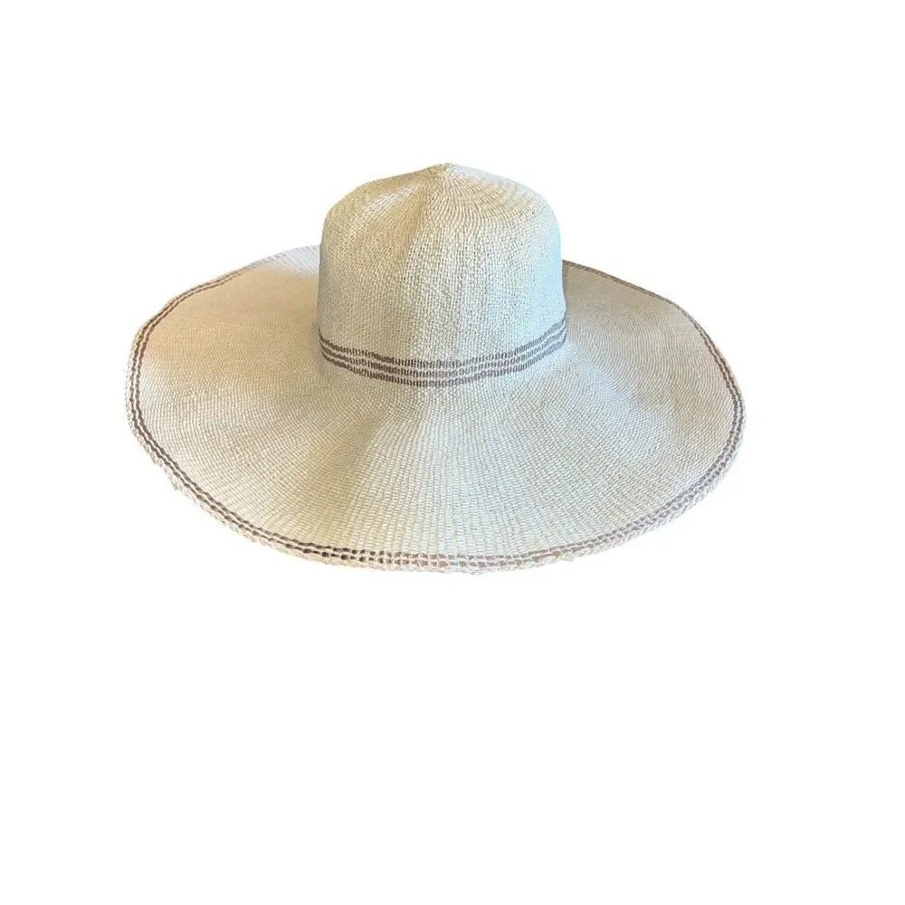 VIX Paula Hermanny floppy Panama cream straw sun beach vacation hat